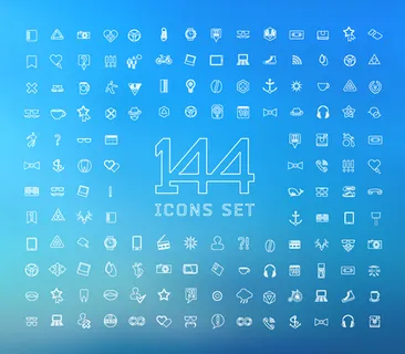 商务线性图标设计矢量素材下载