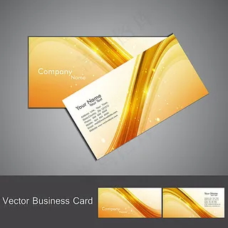 梦幻黄色曲线名片