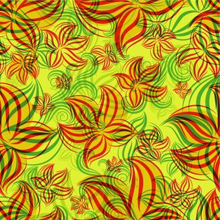 艳丽花卉重叠纹样背景矢量素材