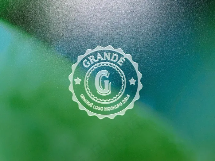 彩色背景logo样机psd模版下载