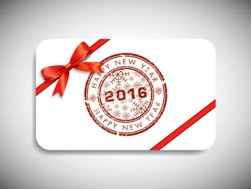 2016新年礼品卡矢量素材eps,ai矢量模版下载