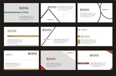 线条白色底纹名片卡片设计矢量素材