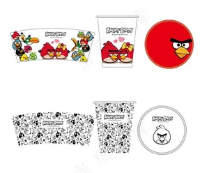 愤怒的小鸟一次性杯子图片