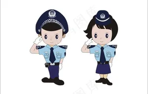 卡通警察图片