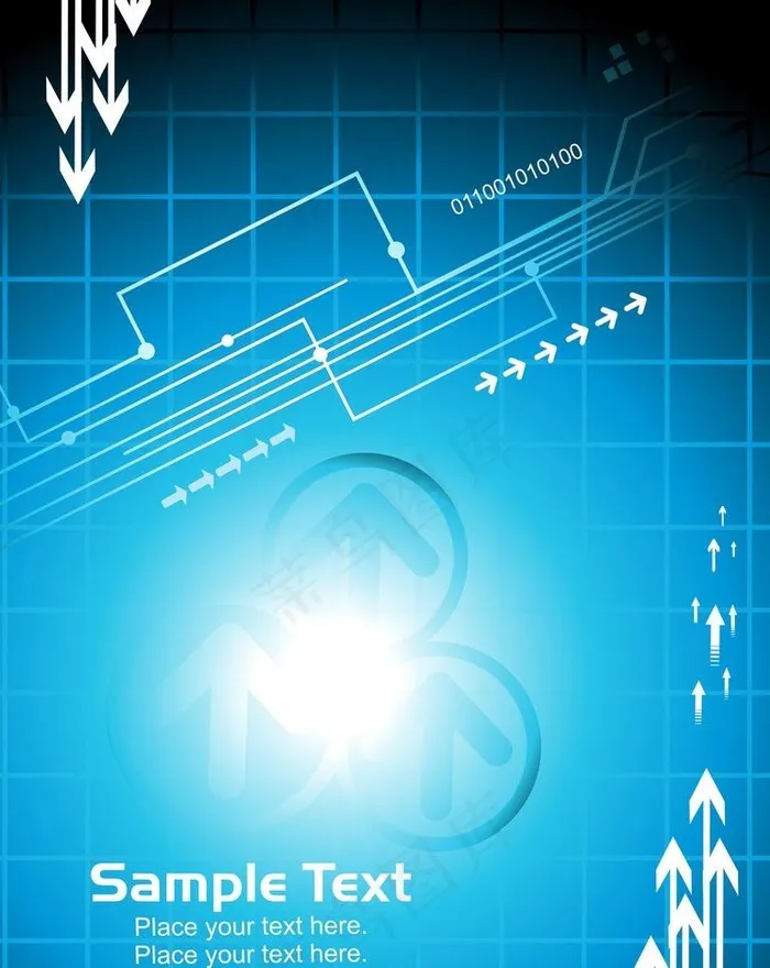 蓝色箭头背景图片eps,ai矢量模版下载