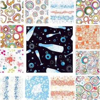 丰富多彩的花纹背景矢量设计