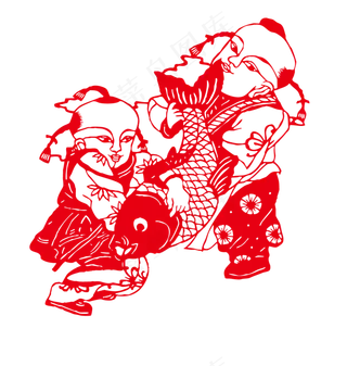 新年剪纸素材节日素材窗花