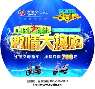 比德文电动车图片