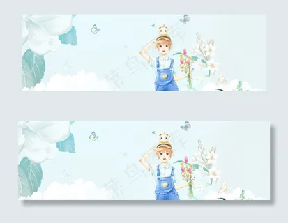 38文艺女生节小清新淘宝海报背景