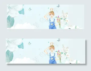 38文艺女生节小清新淘宝海报背景