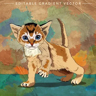 矢量猫咪插图图片