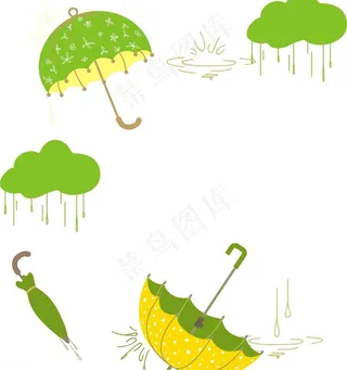 矢量雨伞 下雨啦图片