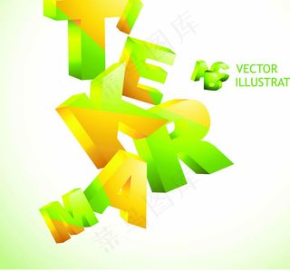 3D英文字体设计