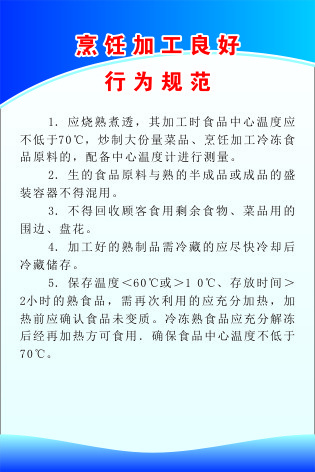 烹饪加工良好cdr矢量模版下载