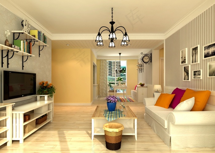 中式客厅装修设计效果图