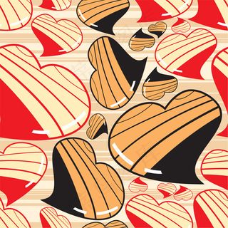 木纹爱心背景矢量图