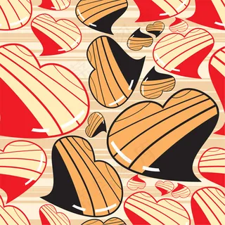 木纹爱心背景矢量图