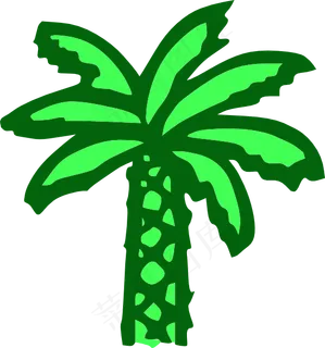 绿色的棕榈树剪贴画漫画