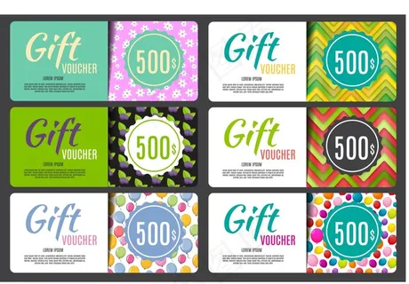 时尚彩色优惠券