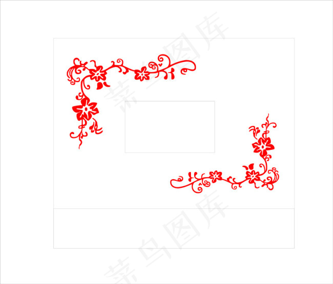 对角花cdr矢量模版下载