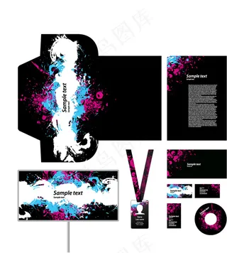 实用VI设计模板矢量图下载