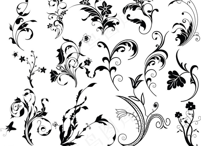 欧式复古花纹图片