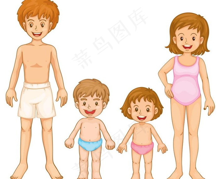 卡通一家人图片