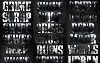 颓废风格电影主题字体设计PS样式V...