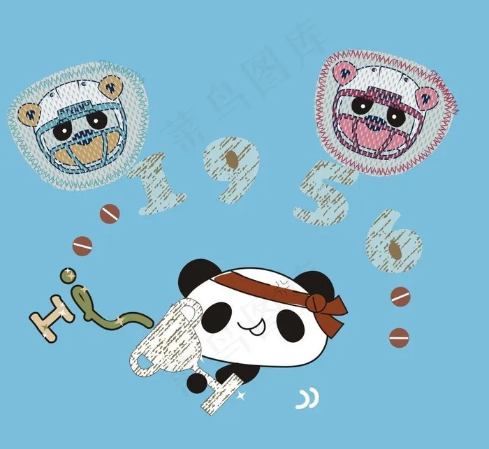 熊猫图片cdr矢量模版下载