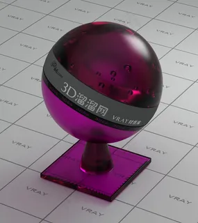 vray暗紫色玻璃材质