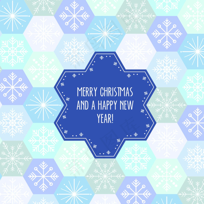 圣诞雪花卡片图片