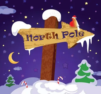 卡通圣诞背景 箭头指示牌 雪花图片