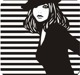 美女雕刻矢量图图片