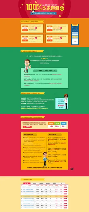 金融本息担保专题页模版psd