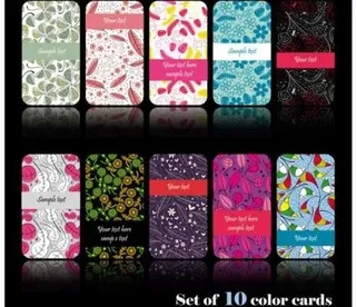 简单而优雅的图案背景矢量卡02