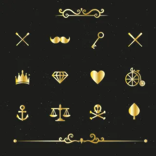 矢量金色素材图片