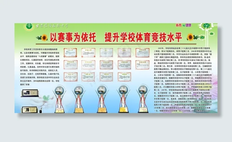 学校体育展板图片