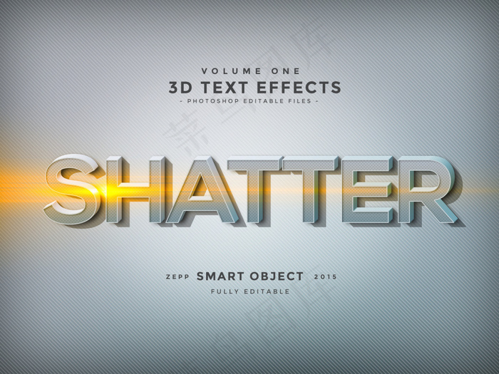 3D立体字体设计LOGO包装标志设计psd模版下载