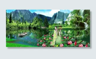 山水风景画图片