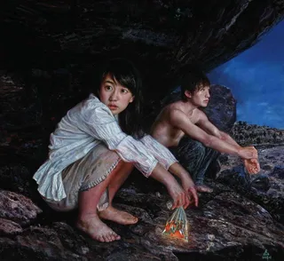 中国现代唯美人物油画图片