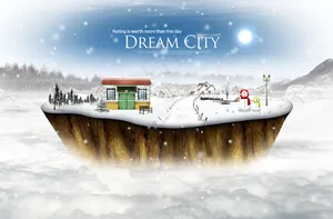 韩国创意圣诞节雪景PSD图片