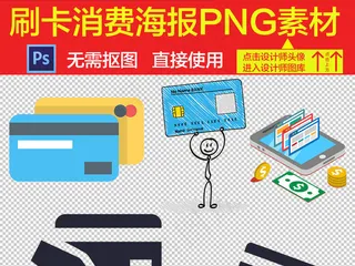 刷卡信用卡消费图片设计海报素材
