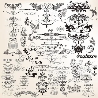 古典欧式花纹设计矢量素材