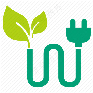 绿色节能创意插头免抠png透明图层素材