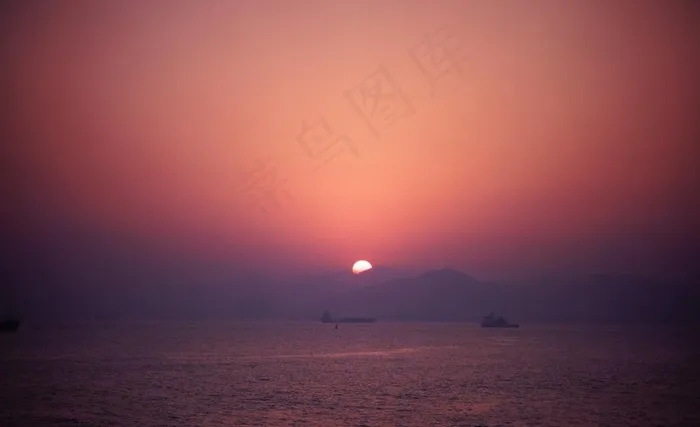 厦门落日图片