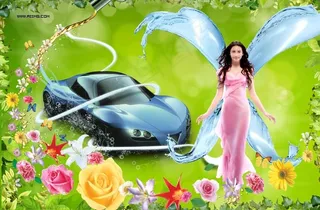 酷车与天使psd分层素材