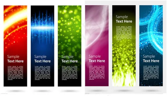 绚丽梦幻背景展板矢量素材