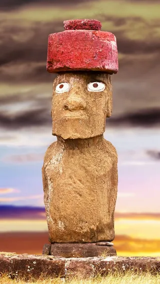 石头人像高清摄影图片