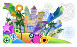 创意景观设计插画