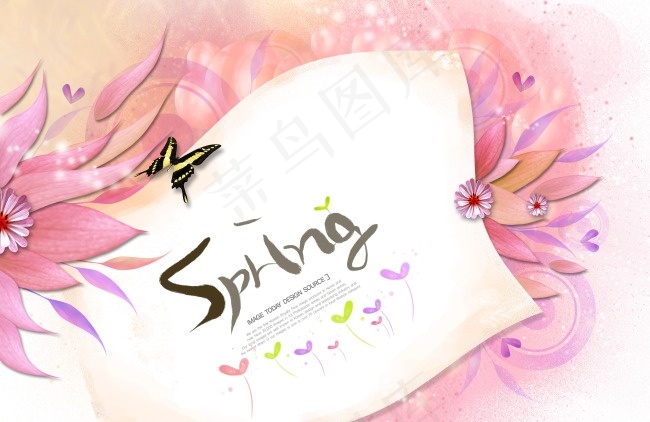 韩国风格花卉春天(5200X3380(DPI:300))psd模版下载